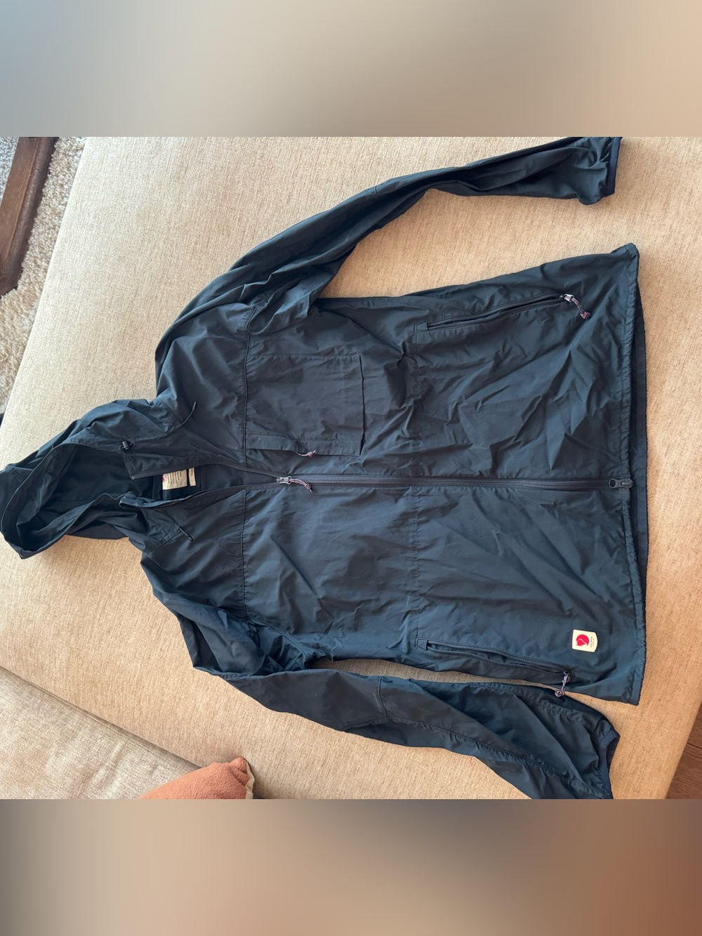 Fjallraven Women's Navy Blue Lightweight Hooded Jacket
